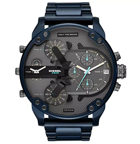 Diesel Orologio Cronografo Quarzo Uomo con Cinturino in Acciaio Inox DZ7414
