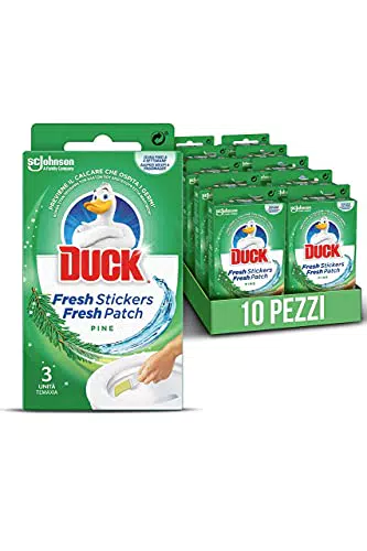Duck Fresh Stickers - Adesivi Gel Igenizzanti WC, Fragranza Pino