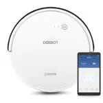 ECOVACS Robotics DEEBOT 600 Robot Aspirapolvere Robot Pulisci Pavimenti con Percorso di Pulizia Sistematico Modalità Max Controllo smart tramite App e Telecomando Autoricarica Bianco