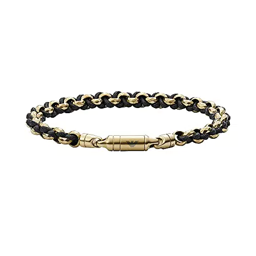 Emporio Armani Bracciale in Acciaio Inossidabile da Uomoenza Gemstone