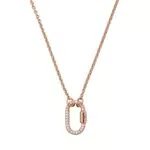 Emporio Armani, Collana a Catena da Donna in Argento 925 Color Oro Rosa