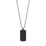 Emporio Armani Dog Tag, Collana in Acciaio Inox da Uomoenza Gemstoneisura Unica