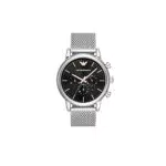 Emporio Armani Orologio Con Cronografo in Acciaio Inossidabileisura Cassa 46 mm