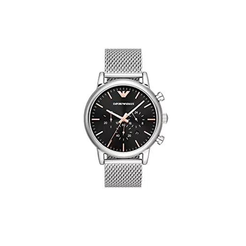 Emporio Armani Orologio Con Cronografo in Acciaio Inossidabileisura Cassa 46 mm