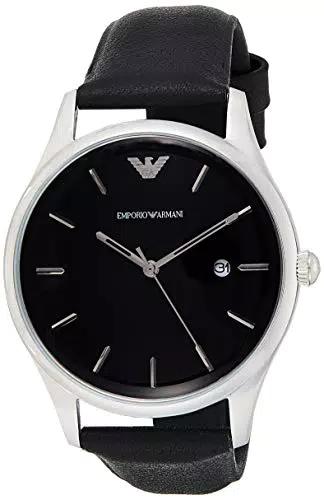Emporio Armani, Orologio da Uomo a Tre Lancette con datario in Acciaio Inossidabile