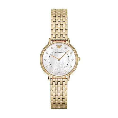 Emporio Armani Orologio Due Lancette, Acciaio Inossidabile