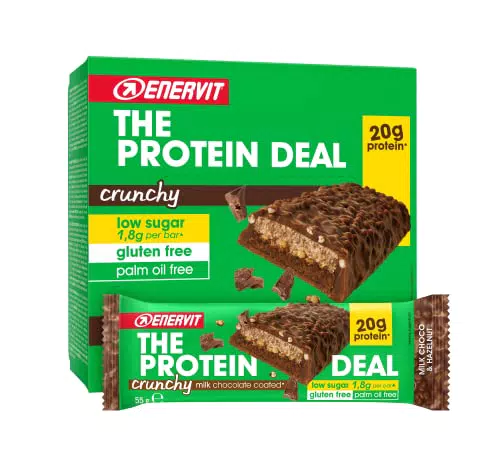 Enervit, The Protein Deal Milk Choco & Hazelnut, 12 Barrette da 55g
