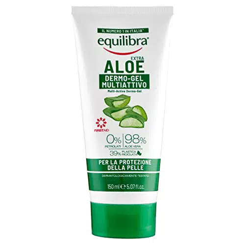 Equilibra Corpo, Aloe Dermo-Gel, Gel Lenitivo a Base di Aloe Vera