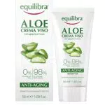 Equilibra Viso, Aloe Crema Viso Anti-Aging, Crema Viso Anti-Aging a Base di Aloe Vera