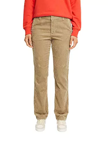 ESPRIT Cord Trousers Pantaloni in Vellutoarrone, Donna