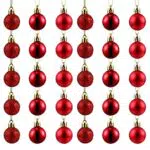 Exceart, 48 palline decorative per albero di Natale