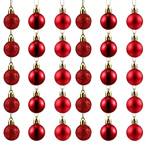 Exceart, 48 palline decorative per albero di Natale