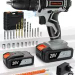 FAHEFANA Trapano Avvitatore Batteria 20V, Avvitatore a Batteria 42Nm con 2 Batteries 2.0Ah