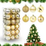 Feliciay - Set di 36 palline di Natale assortite, infrangibili