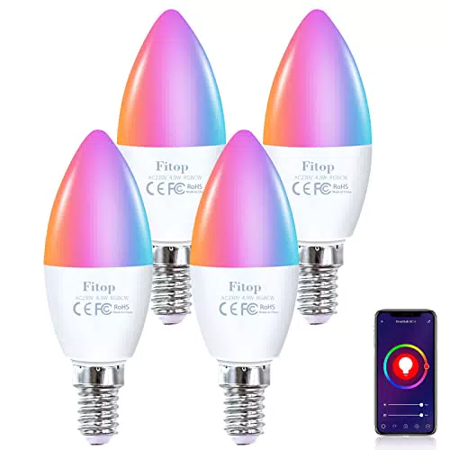 Lampadine intelligenti Alexa E14, 4 pezzi