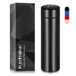 Flintronic Borraccia da 500 ML, Thermos con Tappo di Temperatura a LED