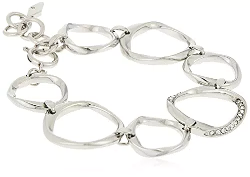 FOSSIL Bracciale da donna di cristalli di vetro in acciaio inossidabile JF01145040