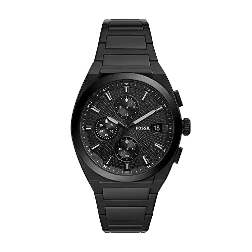 Fossil Everett Cronografo da uomo in acciaio nero, FS5797