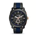 Fossil Orologio da Uomo, Cassa da 45 mmovimento Cronografo al Quarzo con Cinturino in Acciaio Inossidabile