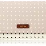 Fossil Portafoglio Con Patella, Donna, Grigio/Bianco