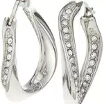 FOSSIL Twist Orecchini a cerchio da donna in acciaio inossidabile