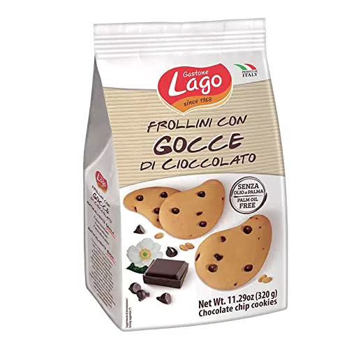 Gastone Lago Frollini con Cacao e Nocciole 320g, Biscotti Frollini con Cioccolato e Miele da Inzuppareenza Olio di Palma