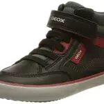 Geox J Gisli Boy Bneakers Bambini e ragazzi, Nero/Rosso