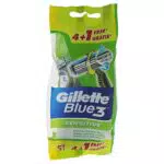 Gillette Blue3 Sensitive, Confezione da 5 Lamette da Barba con 3 Lame a Molla