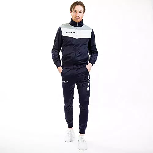 GIVOVA TUTA CAMPO TRIACETATO BLU/GRIGIO CHIARO