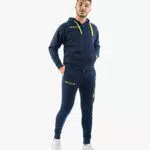 GIVOVA TUTA KING FELPA BLU/GIALLO FLUO