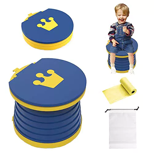 Gobesty Vasino Portatile per Bambini, blu/giallo