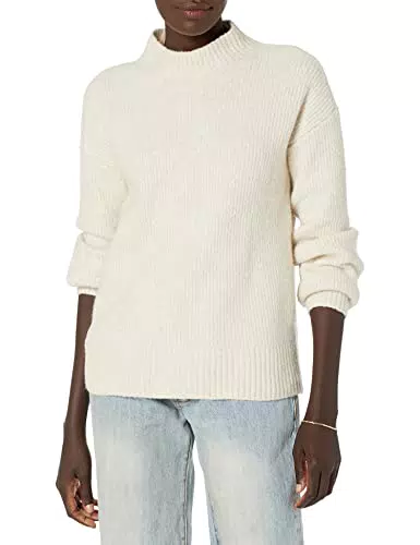 Goodthreads Maglione in Bouclé a Punto Shaker con Maniche a Palloncino Donna
