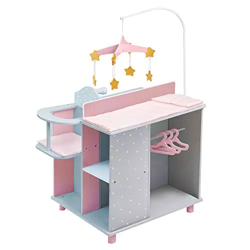 Guardaroba Mobili per Bambole in Legno Giochi Bimba Olivia's World TD-0203AG