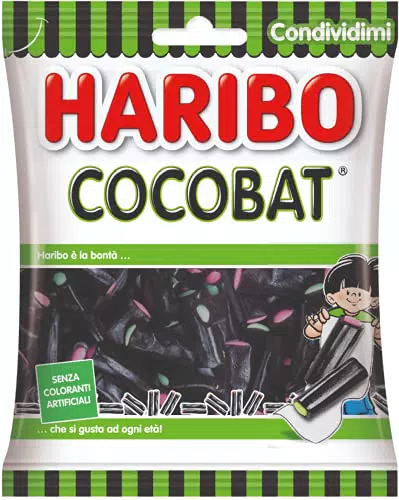 Haribo Cocobat, Caramelle Gommose Ripiene, Gusto Liquirizia