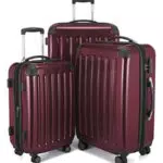HAUPTSTADTKOFFER - Alex - Set di 3 valigie, TSA, Nero brillante