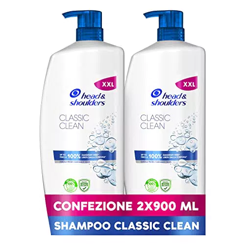 Head & Shoulders Shampoo Antiforfora Classic Clean, Per Capelli Grassi