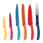 hecef Set di Coltelli Colorati da Cucina - Coltelli Includono Lo Chef Coltello