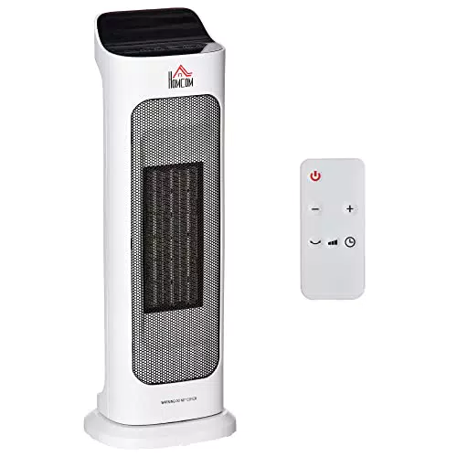 HOMCOM Stufetta Elettrica Oscillante con Telecomando
