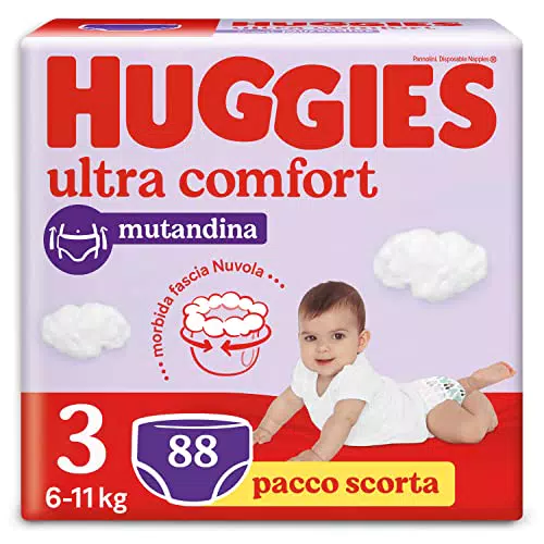 Huggies Ultra Comfort Pannolini Mutandina, Taglia 3