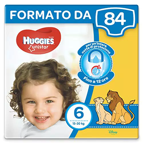 Huggies Unistar Pannolini, Taglia 6, Confezione da 84 Pannolini