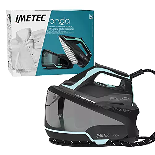 Imetec Onda P1 Ferro da Stiro a Vapore, Piastra a Onde, blu/nero