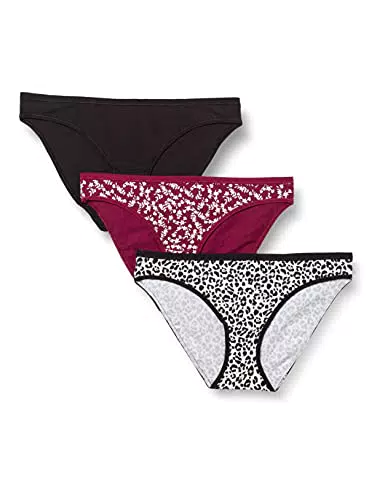 Iris & Lilly Slip a Vita Alta in Cotone Donna, Pacco da 3