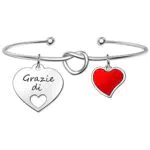 J.Fée Regalo di Natale Donna Bracciale, Bracciale Donna in Acciaio Ciondolo Idee Regalo Donna Natale Bracciale Donna Acciaio Regalo Donna Compleanno Bracciale Regalo per Donna