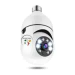 ja4you E27 Telecamera di sorveglianza WLAN per interni con visione notturna - Telecamera di sicurezza a 360 gradi panoramica e 1080 pixel - Telecamera per cani e baby monitor - Sicurezza per la casa