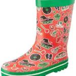 Kickers KICKRAINtivali in Gomma Unisex-Bambini, Rosso Stampato