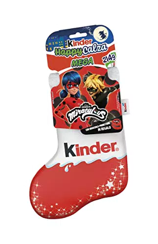 Kinder Calza Befana Miraculous, snack al cioccolato assortiti