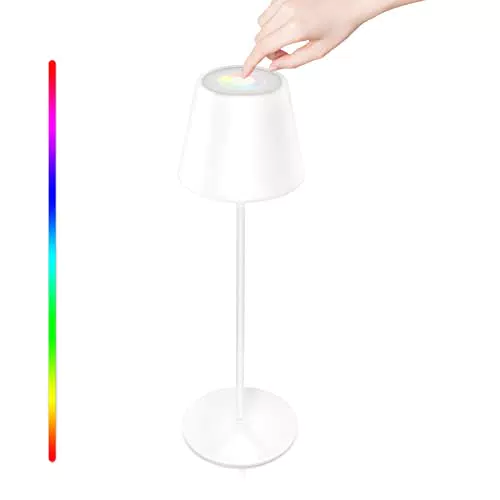 Lampada da Tavolo Senza Fili, Impermeabile IP54 Dimmerabile Lampada da tavolo a LED