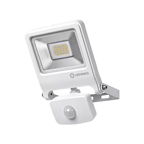 LEDVANCE Endura Flood Proiettore da Esterno con Sensore Nero 20W Luce Calda 3000K