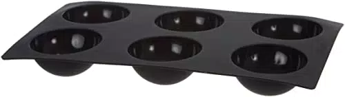 Lékué - Stampo per 6 tortine a mezza sfera, colore: Nero