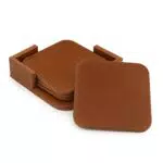 Londo Sottobicchiere in pelle - Superficie Antiscivolo